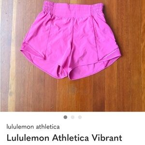lululemon athletica Pink Athletic Shorts